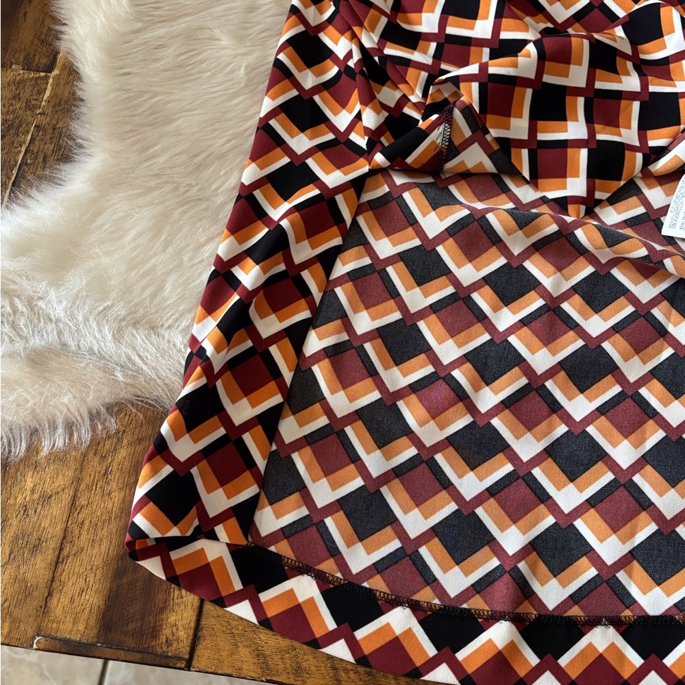 Zara Multicolor Geometric Pattern Tunic Top - Picture 8 of 9